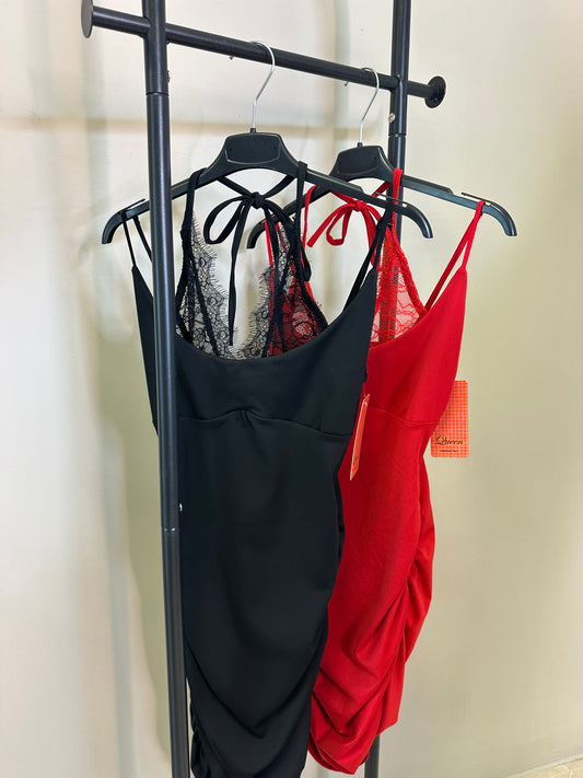 Vestido encaje tirante