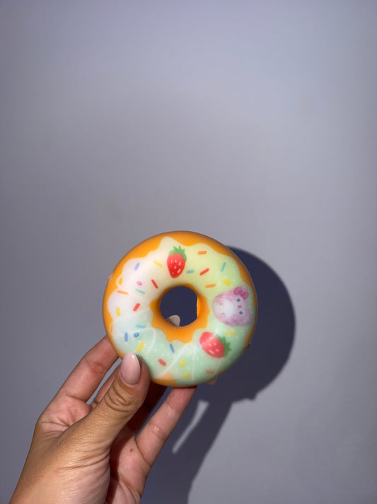 Dónut unicornio de cera