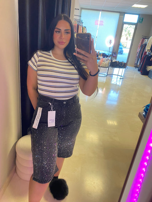 Pantalón brillo corto