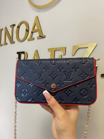Cartera lv azul