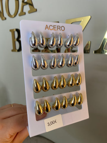 Pendientes gota grande